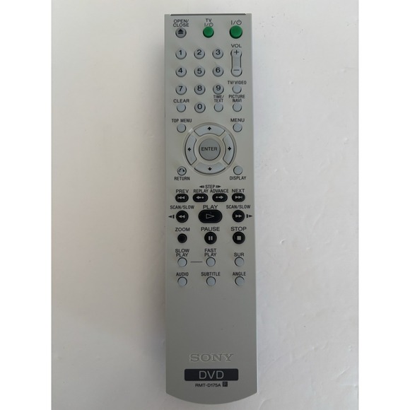 NEW! Sony RMT-D175A Remote Control (for DVD Player)! MINT Genuine Original OEM - Picture 1 of 3